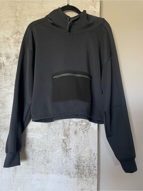 FP Movement by Free People Black Cropped Pullover Hoodie